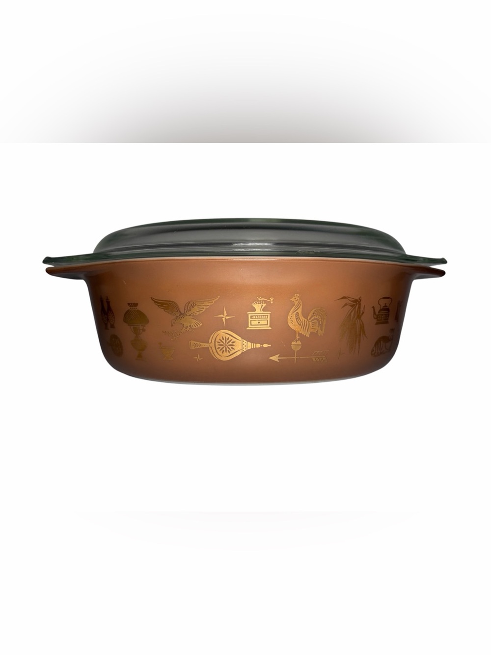 PYREX Early American 045 2 1/2 Quart Casserole Dish with Lid *READ DESC*